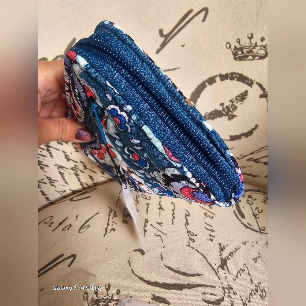 Vera Bradley RFID Protect turnlock wallet in haymarket paisley jewel design NWT - Picture 8 of 16